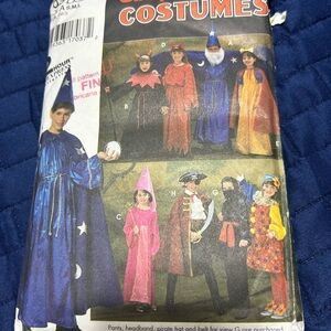 Simplicity costume pattern 9703- sm,med,lg-  robe -magician - dress - uncut
